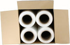 8 Rolls 18" x 1500 FT Pre-Stretched Stretch Wrap 33 Gauge (80G Equivalent) Clear Hand Shrink Pallet Wrap Film for Moving and Warehouse - Shipping Depot