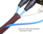 Alex Tech 25ft - 1/2 inch Cord Protector Wire Loom Tubing Cable Sleeve Split Sleeving For USB Cable Power Cord Audio Video Cable – Protect Cat From Chewing Cords - Blackred