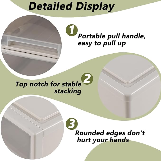 18 Qt. Plastic Desktop Organizer with Clear Drawers, 4-Pack, Stacking Drawers Unit for Closet, Office, Bathroom