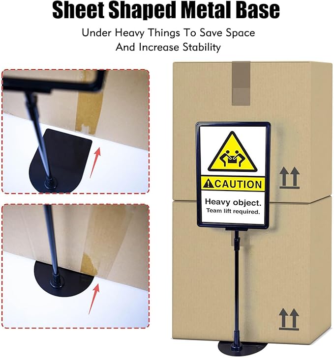 Retail Sign Holder for Display Indoor, Portable Signage Stand Double Sided Sale sign for Business Store Retail Market Vendor Advertising Trade Show Display (A4, 6Pack)