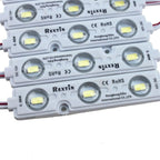 Rextin Super Bright 200pcs 3 LED Module Pink 5630 5730 SMD 40-45LM Per led Waterproof Decorative Light for Letter Sign Advertising Signs with Tape Adhesive Backside