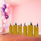 Eapmic Pedestal Stands for Party, Cake Pedestal Stand, Dessert Table Display Plinth Pillars, Sculpture Display Column Decoration Cube for Wedding Birthday (Gold, Cylinder-6Pcs(27.56"+26"+23.62"))