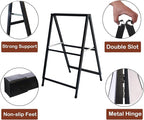 YDisplay A Frame Sidewalk Sign 24x36 inches Sandwich Board Signs Outdoor Heavy Duty Double-Sided,including 2 Anti-Glare Covers & Corrugated Boards for Business Indoor Outdoor,Black