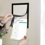 ZHIDIAN Document Sign Holder Pockets with Adhesive Back, Plastic Poster Picture Notice Display Frame for Window/Door/Wall/Cabinet, 8.5 x 11.6 Inches, Black, 30 Pack