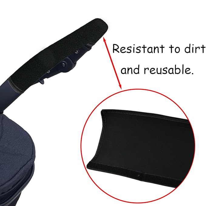 18.7×1.37×1.37in Armrest Handle Cover, Universal Handle Sleeve Cover Replacement Pushchair Handle Cover Elastic Dust Proof Protector Sleeve Accessory for Pushchair Pram