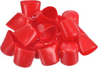 uxcell 20pcs Rubber End Caps 29mm ID Vinyl Round Tube Bolt Cap Cover Thread Protectors Red