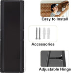 HARRITPURE 56"x21" Full Length Mirror, Black Rounded Corner Aluminum Frame Floor Standing Mirror Hanging/Leaning Wall for Living Room Bedroom Cloakroom