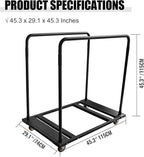Chair and Table Dolly Folding Table Cart Table Cart with Heavy Duty Steel Folding Table Storage Rack Table Trolley Desk Dolly Folding Chair Dolly for Party 10 Tables Capacity,45.3 X 45.3 X 29.1