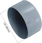 uxcell 4pcs Rubber End Caps 80mm ID Vinyl Round Tube Bolt Cap Cover Screw Thread Protectors Grey, 50mm Height