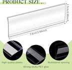 72 Pieces Clear Plastic Adhesive Shelf Tag & Price Label Holders for Supermarket, School, Library, Mailbox & Storage Bins(3 x 1 Inch)