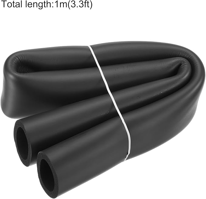 uxcell Foam Tubing for Handle Grip Support, 45mm(1 3/4") ID 60mm(2 3/8") OD 1m Length Black