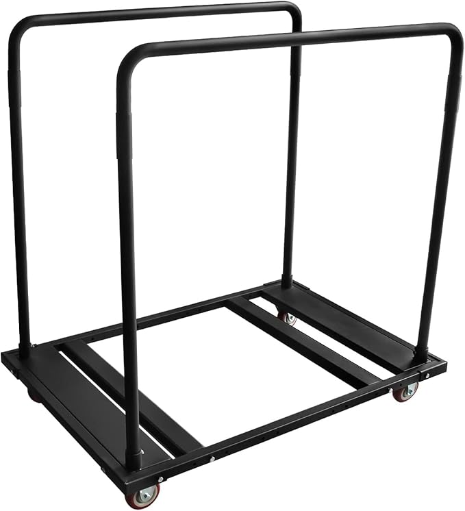 Chair and Table Dolly Folding Table Cart Table Cart with Heavy Duty Steel Folding Table Storage Rack Table Trolley Desk Dolly Folding Chair Dolly for Party 10 Tables Capacity,45.3 X 45.3 X 29.1