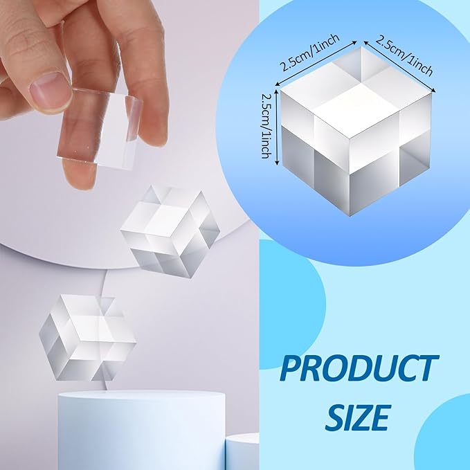 DIVINA VITAE 16Pcs Acrylic Square Display Block Clear Polished Acrylic Risers Display Stands 1 x 1 x 1 Inch Cubes Solid Pedestal Stand for Jewelry Perfume Collection Showing