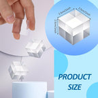 DIVINA VITAE 16Pcs Acrylic Square Display Block Clear Polished Acrylic Risers Display Stands 1 x 1 x 1 Inch Cubes Solid Pedestal Stand for Jewelry Perfume Collection Showing
