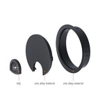 Desk Grommet 2-1/8 Inch 53mm, Zinc Alloy Computer Desk Wire Hole Cover, Office Desktop Cord Cable Hole Metal Ring, Black