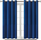 BGment Blackout Curtains for Bedroom - Grommet Thermal Insulated Room Darkening Curtains for Living Room, 52 x 54 Inch, 2 Panels, Royal Blue