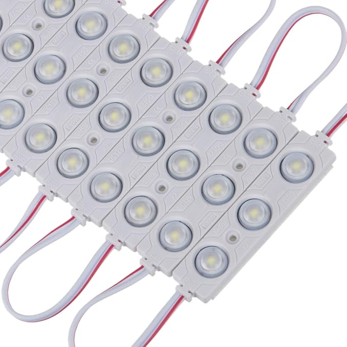 200 PCS LED Module Warm White 3000K 1.32 W 12V Injection LED Sign Module with Tape Adhesive Backside