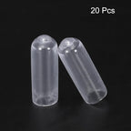uxcell 20pcs Rubber End Caps 5mm(3/16") ID Vinyl PVC Round Tube Bolt Cap Cover Screw Thread Protectors Clear