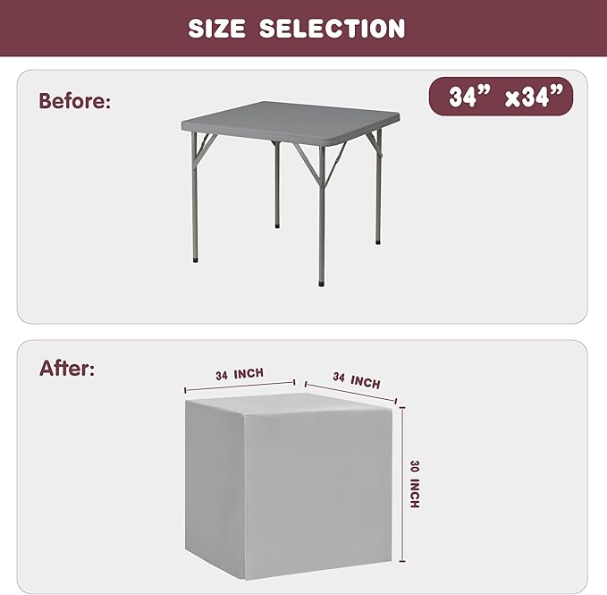 HolidayIdeas 2 Pack Square Fitted Table Covers - 34 x 34 Inch -Card Table Clothes Washable Tablecloth Protectors for Parties, Holiday Dinner, Trade Show, Vendor Stand, Navy