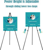 63" Easel Stand for Wedding Sign - Adjustable Easels for Display Painting Canvas - Metal Floor Easels with Portable Bag Fit for Lobby,Exhibition,Holds 4lbs,2Pack