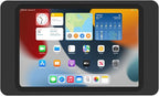 iPort 70805 Surface Mount System iPad Wall Mount – Slim & Secure for iPad mini A17 Case & 8.3" (6th Gen)| Built-in PoE Charging | Aluminum Flush Wall Dock for Smart Home & Commercial Use | Black