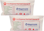 Bloodborne Pathogen & Vomit Cleanup Kit 2pack- Be OSHA Compliant| First Response Spill Kit for Bodily Fluids | Bodily Fluid Clean Up Pack| Ideal for Schools, Restaurants & Retirement Homes-2pack