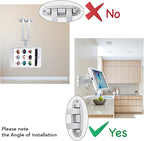Tablet Wall Mount Bracket with fold for iPad 10.2-Inch (9th,8th,7th Gen.), Extend Adjustable Arm Swivel with Anti Theft Security Lock and Key, Multi Angle, Rotate Design,Metal (Silver)