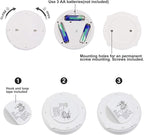 HONWELL LED Spotlight Wireless Accent Lights 2 Pack Battery Powered Warm White Puck Lights with Remote,Under-Cabinet Light Indoor Closet Light with Rotatable Head,Picture Light for Paintings