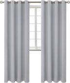 BGment Room Darkening Curtains 120 Inches Long - Grommet Thermal Insulated Drapes Window Treatment Curtains for Bedroom, 2 Panels, 52 x 120 Inch, Light Grey