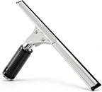 14-inch Squeegee for Shower Glass & Window Cleaning, Professional Stainless Steel Squeegee with Durable Handle for Streak-Free Glass, Mirror, Tile & All Smooth Surfaces