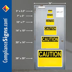 ComplianceSigns.com Emergency Spill Kit Label Decal, 5 x 3.5 inch 4-Pack Vinyl for Hazmat Industrial Notices Facilities, American Made Safety Stickers