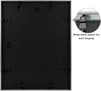 Frametory, 14x18 Metal Picture Frame with Mat for 12x16 Picture & Real Glass, Aluminum Photo Frame Collection (Silver, 2 Pack)