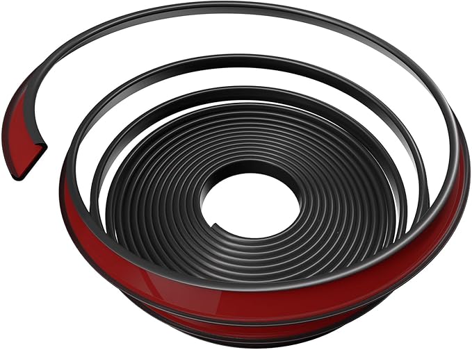 U-Shape Edge Banding, 1 inch x 40ft Edge TPE Self Adhesive Veneer Edging Trim Flexible Edge Protector, Strip for Countertop Cabinets Table Restoration Shelves, Black