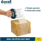 Excell SF-773 Hand Saver Stretch Film Dispenser with a Adjustable Brake for 3" Core Film, Stretch Wrap Dispenser, Wrap Handle with a Brake for Easy Packaging Experience (Adjustable Brake Edition)
