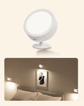 EZVALO LED Wall Mounted Lights, 5500mAh Rechargeable Wall Light Wall Sconces Lamp, 3 Color Temps & Remote and Touch Control, 360°Rotation Dimmable Cordless for Bedroom Reading Study Bedside (White)
