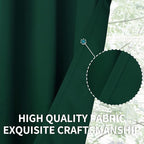 BGment Christmas Sliding Door Curtain 120 X 96 Inches, Wide Thermal Blackout Curtains Room Darkening Room Divider Window Curtain, 1 Panel, Emerald, 96 Length X Wide 120