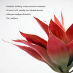 Velener Fall Fake Agave Artificial Plant: Red Fake Succulents Plant for Room Decor and Autumn, Unpotted Faux Agave Plant for Outdoor/Indoor Fall Decor, Red, 28 inches, Set of 1