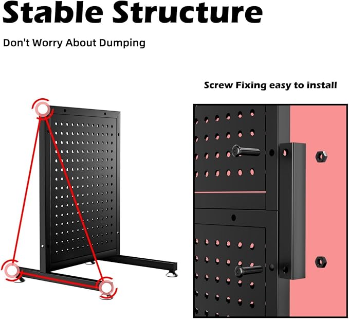 Metal Pegboard Shelf - Peg Board Display Wall Mount with 24 Hooks, 12.5x32.8 In Portable Garage Desktop Pegboard Organizer Retail Display Rack For Jewelry Hair Accessories, Mobile Phone Shop/Black
