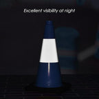 Fluorescent Orange/Green PVC Traffic Cones, Heavy Black Base Parking Lot Cone Structurally Stable Weatherproof Road Construction Safety Cones (4, Blue, 18" Medium)