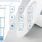 Jolux 6-Pack 5/6" LED Can Lights Retrofit Recessed Lighting,12W=60W,5000K Daylight,800 Lumens,Dimmable Can Lights,Damp Rated,Simple Installation Adjustable Retrofit Downlight,ETL,Bevel Trim