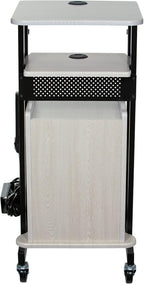 OEF Furnishings Premium Plus Presentation Cart with Storage Cabinet