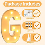 Marquee Letters 3 Feet Tall Large Light Up Letters G Happy Birthday Decorations Marry Me Engagement Party Decor Yellow Light Birthday Decorations Balloon Arch Kit Foam Sign G