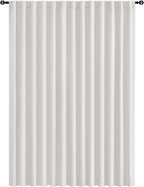 Hiasan Patio Sliding Room Divider Door Curtains - Extra Wide Privacy Room Thermal Insulated Blackout Curtain with Back Tab & Rod Pocket for Bedroom Partition(100 x 108 Inches, Ivory)