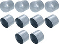 uxcell 10pcs Rubber End Caps 50mm(2") ID Vinyl Round End Cap Cover Screw Thread Protectors Grey