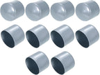 uxcell 10pcs Rubber End Caps 50mm(2") ID Vinyl Round End Cap Cover Screw Thread Protectors Grey