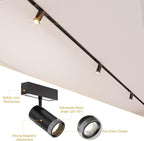 2-Pack Adjustable Focus Spotlight, 18W Magnetic Track Light Head, 24V LED Lamp, Rotatable Spotlight, Smart Control via App, Remote & Voice, Dimmable & CCT 2700K-6000K, Beam Angle 20°-45°