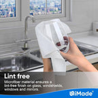 Shop Towel Rags, 50 Pack Reusable Shop Rags Bulk Microfiber Cleaning Cloth Lint Free Cleaning Towels for Car Kitchen Automotive Bar Mechanic Restaurant Garage, 11.5"x 11.5", White