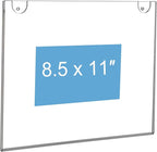 NIUBEE 20-Packs Acrylic Wall Mount Sign Holder 8.5 x 11, Clear Ad Frames for Papers.