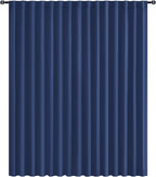 Hiasan Privacy Room Divider Patio Sliding Door Curtain Extra Wide Blackout Thermal Insulated Curtains with Back Tab & Rod Pocket for Bedroom Partition Living Room (120 x 84 Inches, Navy)