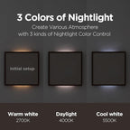 mooas Wooden Frame LED Silent Wall Clock with Remote, Backlit Nightlight, Modern Digital LED Wall Clock Display Sunrise Alarm Melody 5 Brightness for Bedroom Living Room (Wooden Frame Light Brown)